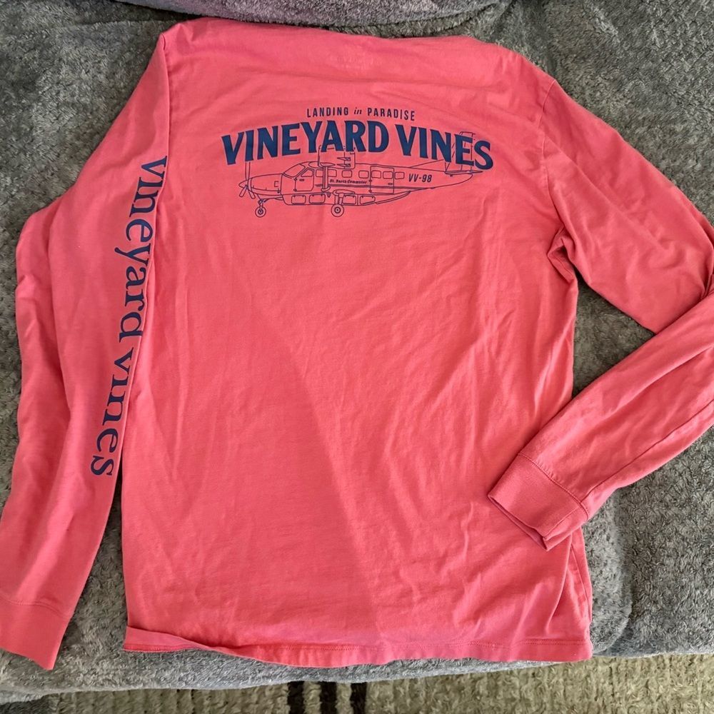 Vineyard Vines Men's Sailor’s Red Long Sleeve Shirt extra-small